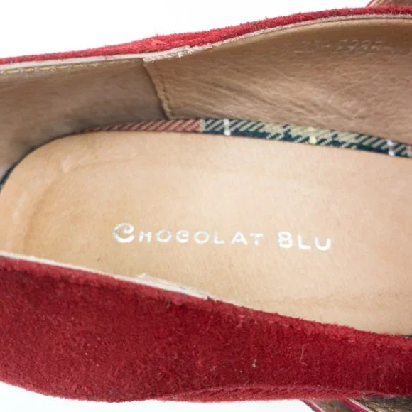 Red Plaid Mary Jane Heels - Picture 9 of 10